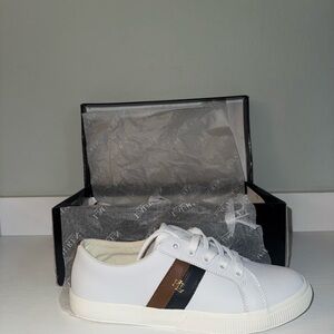 Polo by Ralph Lauren White and Brown Women's Sneakers